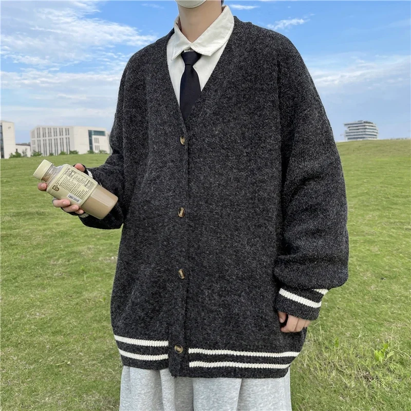 Men'S Fashion V Neck Sweater - เสื้อแขนยาวคาร์ดิแกนคอวีอเนกประสงค์สำหรับผู้ชาย, คาร์ดิแกนแฟชั่นระดับไฮเอนด์ฤดูใบไม้ร่วงฤดูหนาว2024
