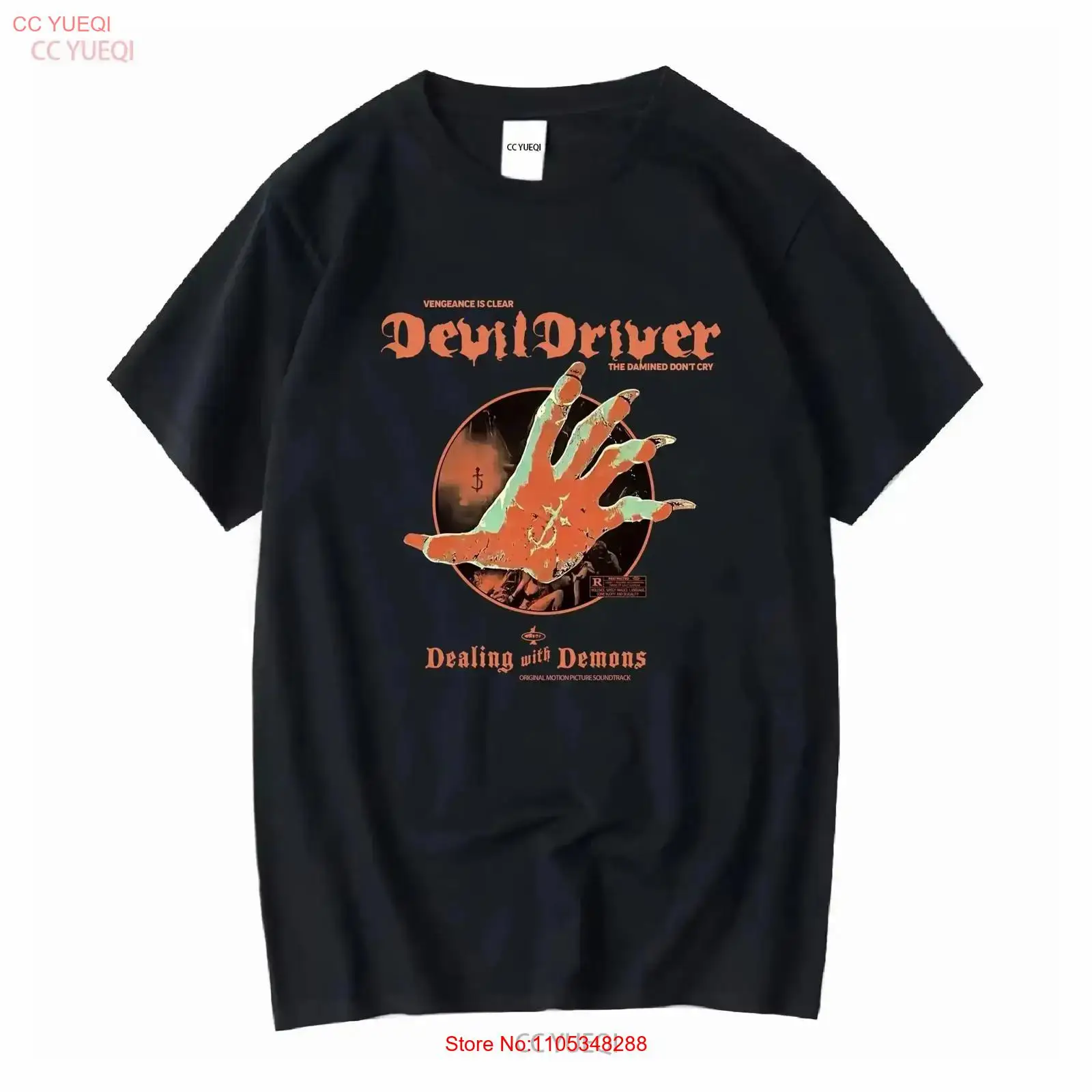 Men'S Fashion Deals - เสื้อยืดวงดนตรีเมทัล Devildriver Dealing With Demons ไซส์