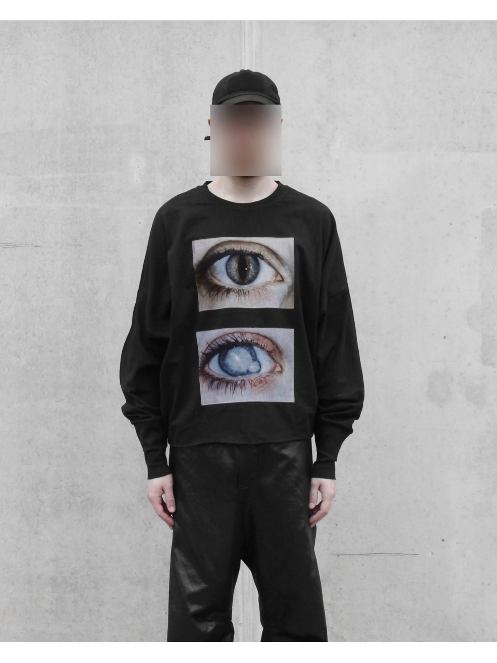 Men'S Tops Fashion - เสื้อท็อปอเนกประสงค์แขนยาวพิมพ์ลายตาคู่สไตล์ดาร์กกอธิคสมจริง ปี 2026 แฟชั่นแนวพังก์สตรีทเทรนด์ Y2K สไตล์ดีแคดเอนท์