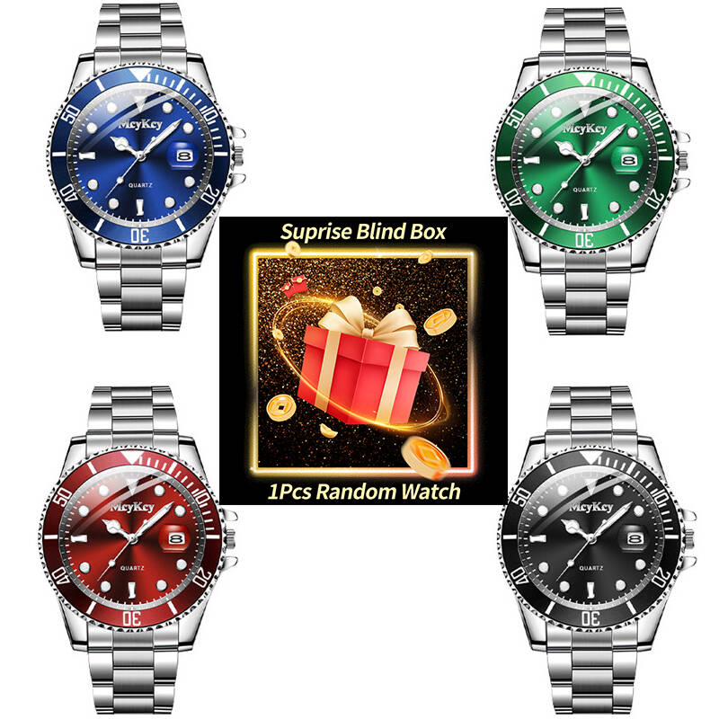 Mens Fashion Blog - นาฬิกาข้อมือเซอร์ไพรส์แบบสุ่ม 1 ชิ้น - นาฬิกาแฟชั่นปฏิทินสำหรับผู้ชาย นาฬิกาธุรกิจ