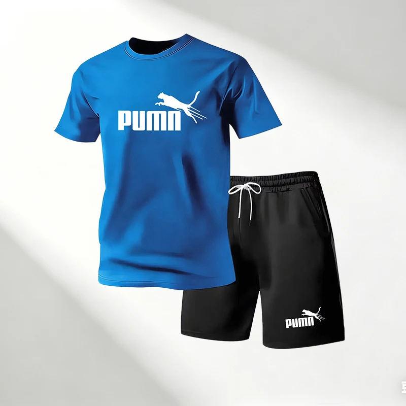 Mens Fashion Streetwear - เสื้อยืดเซ็ตผู้ชาย คอลเลคชั่นฮอตเซล 2026 คอกลม แขนสั้น+กางเกงขาสั้นกีฬา แห้งเร็ว