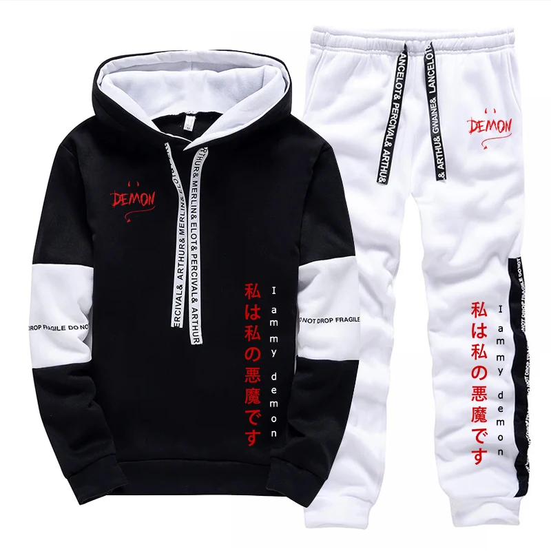 Men'S Fashion Outfits - ชุดฮู้ดดี้และกางเกงวอร์ม 2 ชิ้น รุ่นใหม่ปี 2026 สำหรับผู้ชาย/ผู้หญิง