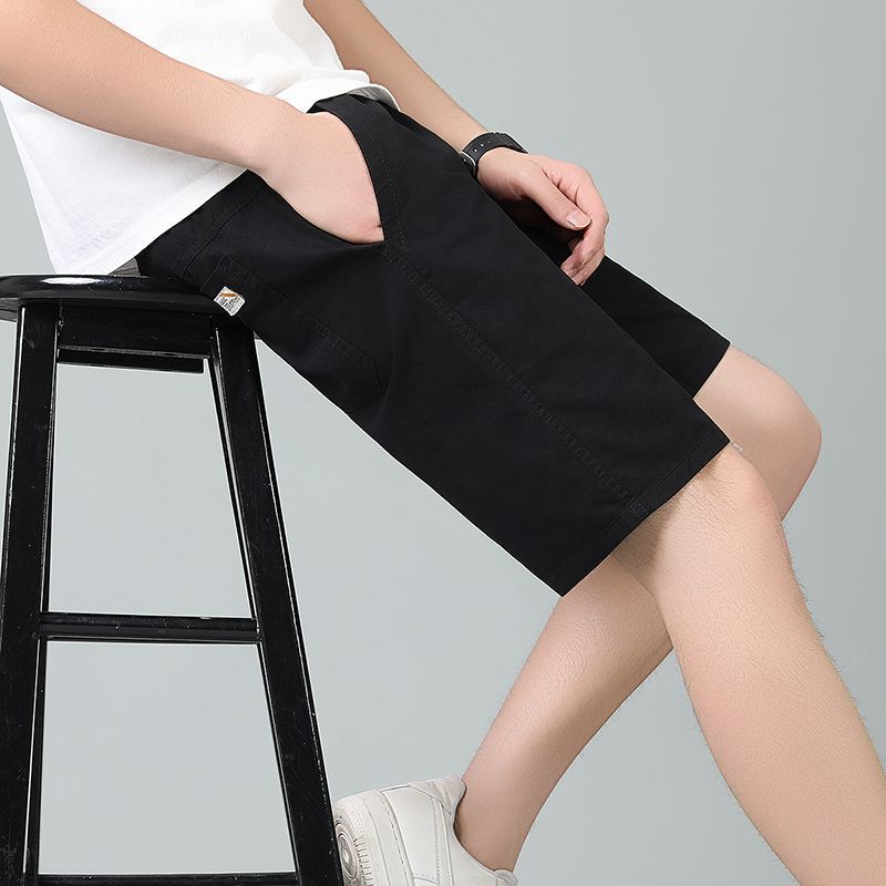 Men'S Fashion Deals - GELITAYIN กางเกงขาสั้นผ้าฝ้ายผู้ชายพร้อมกระเป๋าสีดำหลวมกางเกงขาสั้นชายข้อเสนอพิเศษแฟชั่นใหม่ในกางเกง 2025 จัดส่งฟรีเอสเซนเชียล
