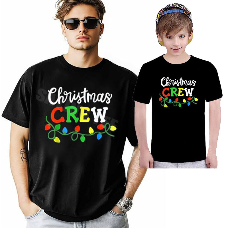 Men'S Fashion Xmas Party - เสื้อยืดลายกราฟิกทีมคริสต์มาสสำหรับครอบครัว งานปาร์ตี้คริสต์มาส ผู้ชาย ผู้หญิง เด็กชาย ของขวัญแปลกใหม่