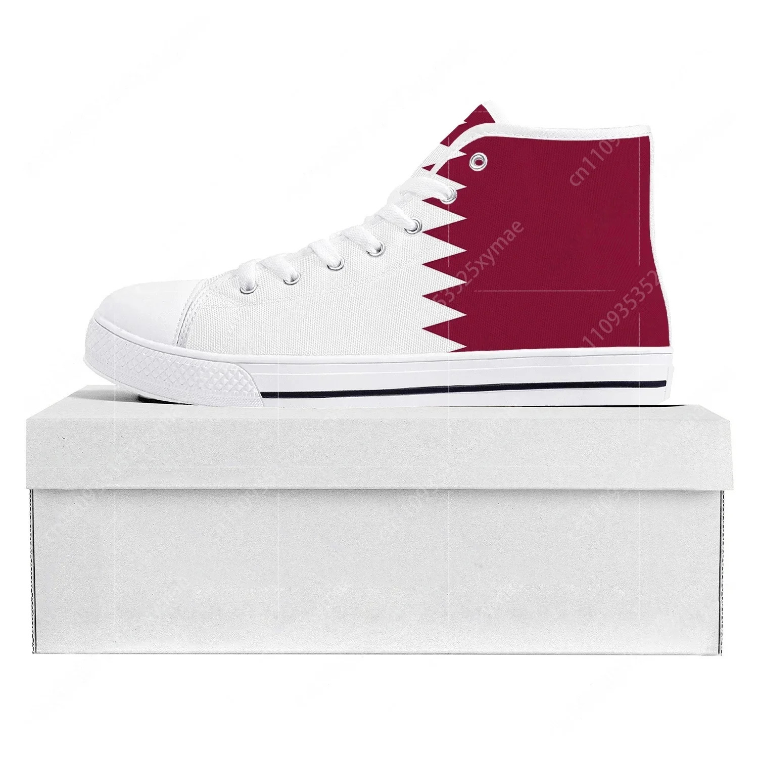 Men'S Fashion Qatar - ธงชาติกาตาร์ รองเท้าผ้าใบคุณภาพสูง รองเท้าผ้าใบสำหรับผู้ชาย ผู้หญิง วัยรุ่น รองเท้าผ้าใบกาตาร์