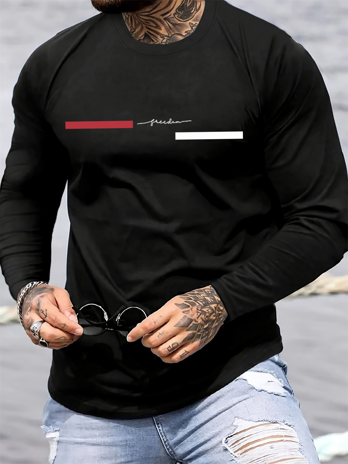 เสื้อยืดผู้ชายแขนยาวคอกลมผ้าฝ้ - Men'S Fashion Trends 2025 บทวิจารณ์และราคา