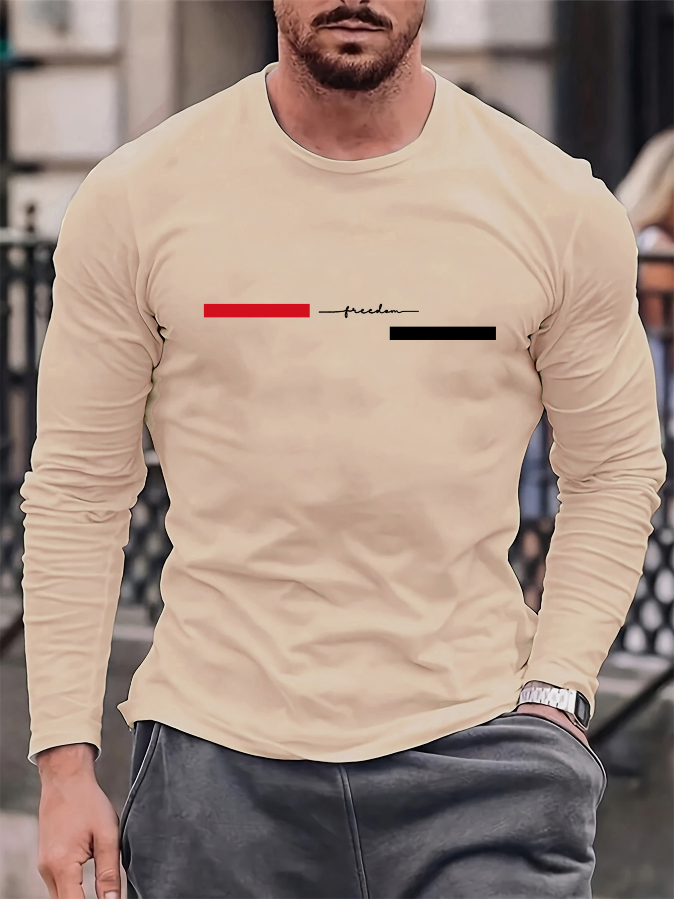 เสื้อยืดผู้ชายแขนยาวคอกลมผ้าฝ้ - Men'S Fashion Trends 2025 บทวิจารณ์และราคา