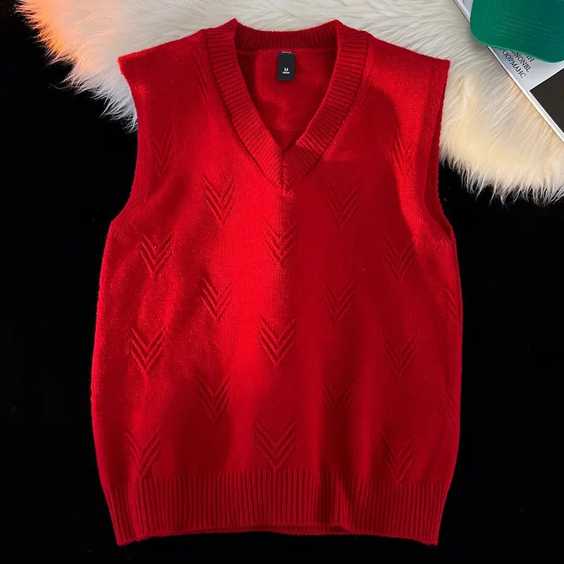 เสื้อกั๊กไหมพรมทรงเข้ารูป ระบา - Men'S Fashion V Neck Sweater บทวิจารณ์และราคา