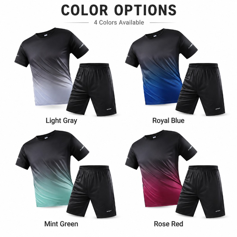 ชุดกีฬาผู้ชายแบบแห้งเร็ว 2 ชิ้ - Men'S Fashion Trends 2025 บทวิจารณ์และราคา