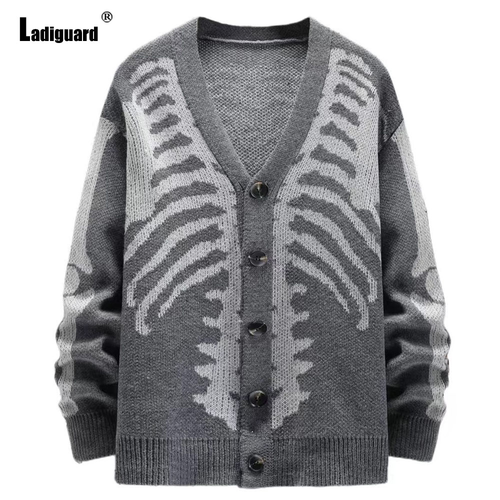 เสื้อสเวตเตอร์ถักลายวินเทจผู้ช - Men'S Fashion V Neck Sweater บทวิจารณ์และราคา