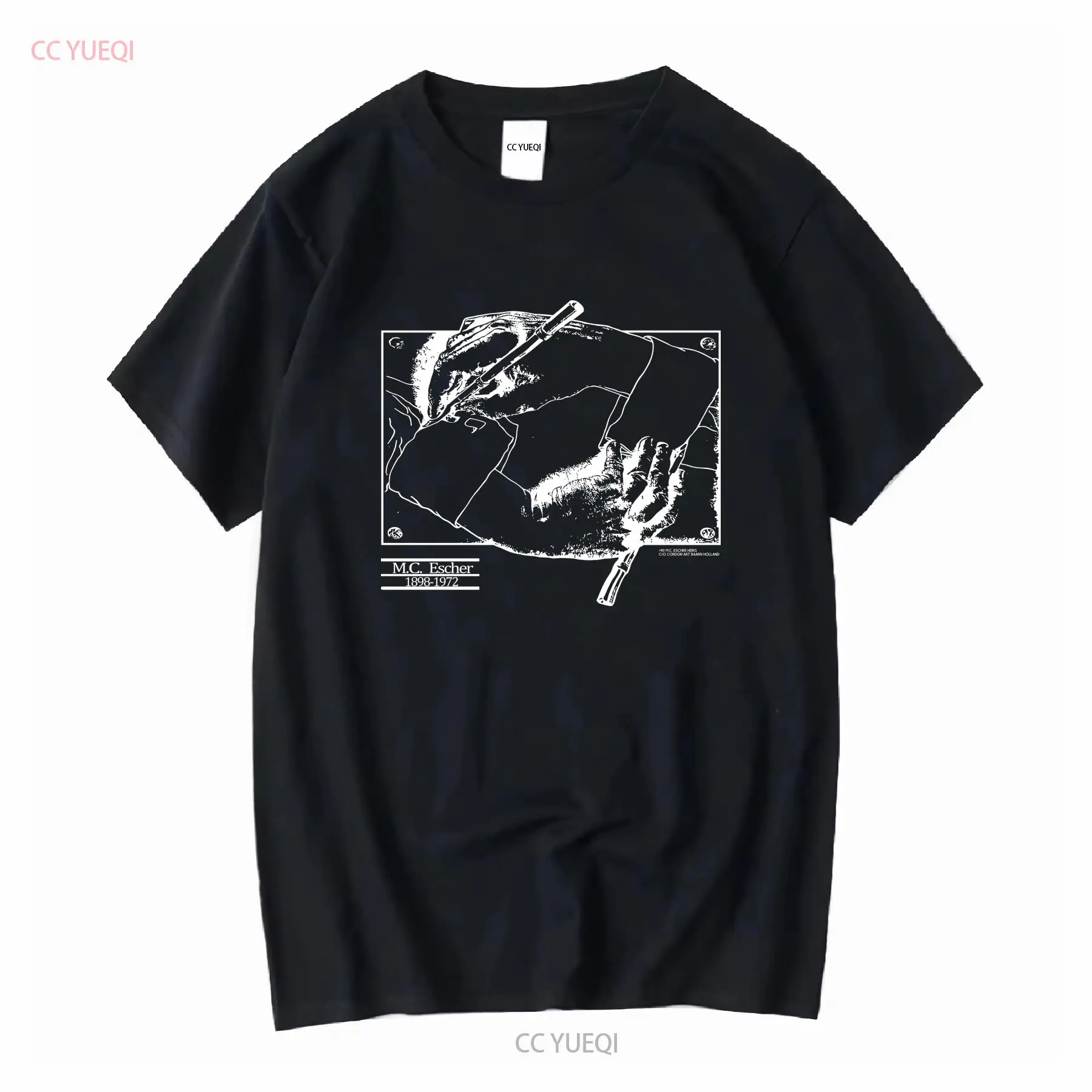 Vintage 1990 MC Escher T เสื้อ - Mens Fashion Black Shirt บทวิจารณ์และราคา
