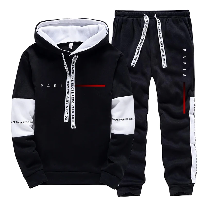 ชุดฮู้ดดี้แฟชั่นสไตล์ปารีสสำหร - Mens Fashion Streetwear บทวิจารณ์และราคา