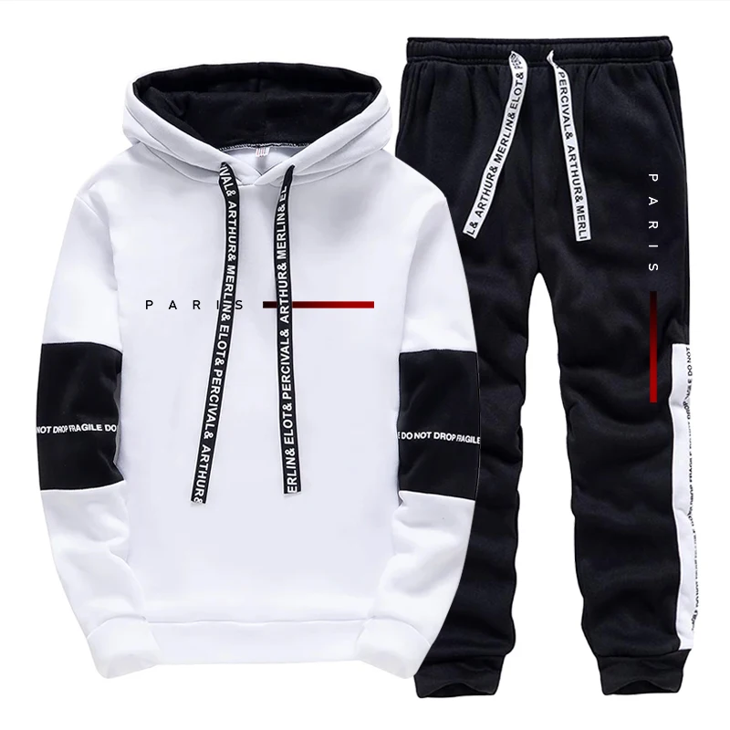 ชุดฮู้ดดี้แฟชั่นสไตล์ปารีสสำหร - Mens Fashion Streetwear บทวิจารณ์และราคา