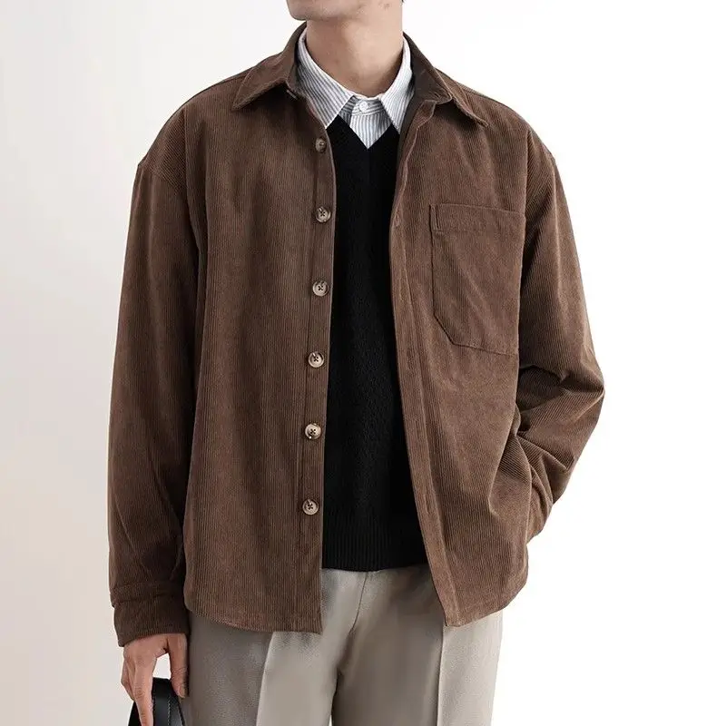 2024ต้นฤดูใบไม้ร่วงสีดําเรียบง - Men'S Fashion V Neck Sweater บทวิจารณ์และราคา