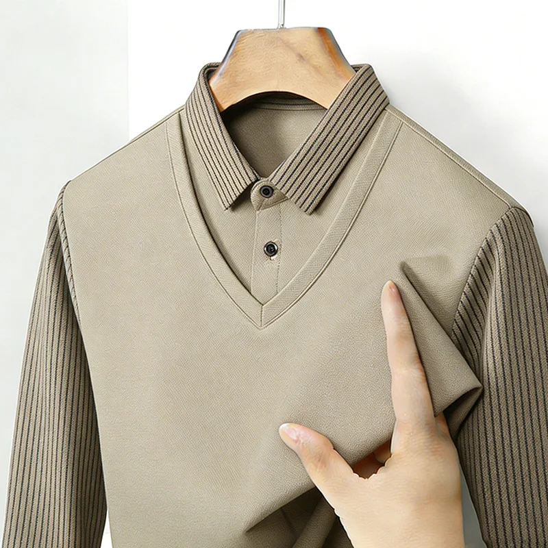 เสื้อเชิ้ตผู้ชายคอวีแขนยาวลายท - Men'S Tops Fashion บทวิจารณ์และราคา