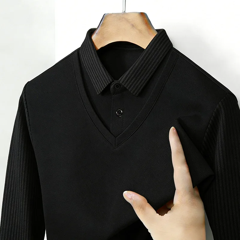 เสื้อเชิ้ตผู้ชายคอวีแขนยาวลายท - Men'S Tops Fashion บทวิจารณ์และราคา