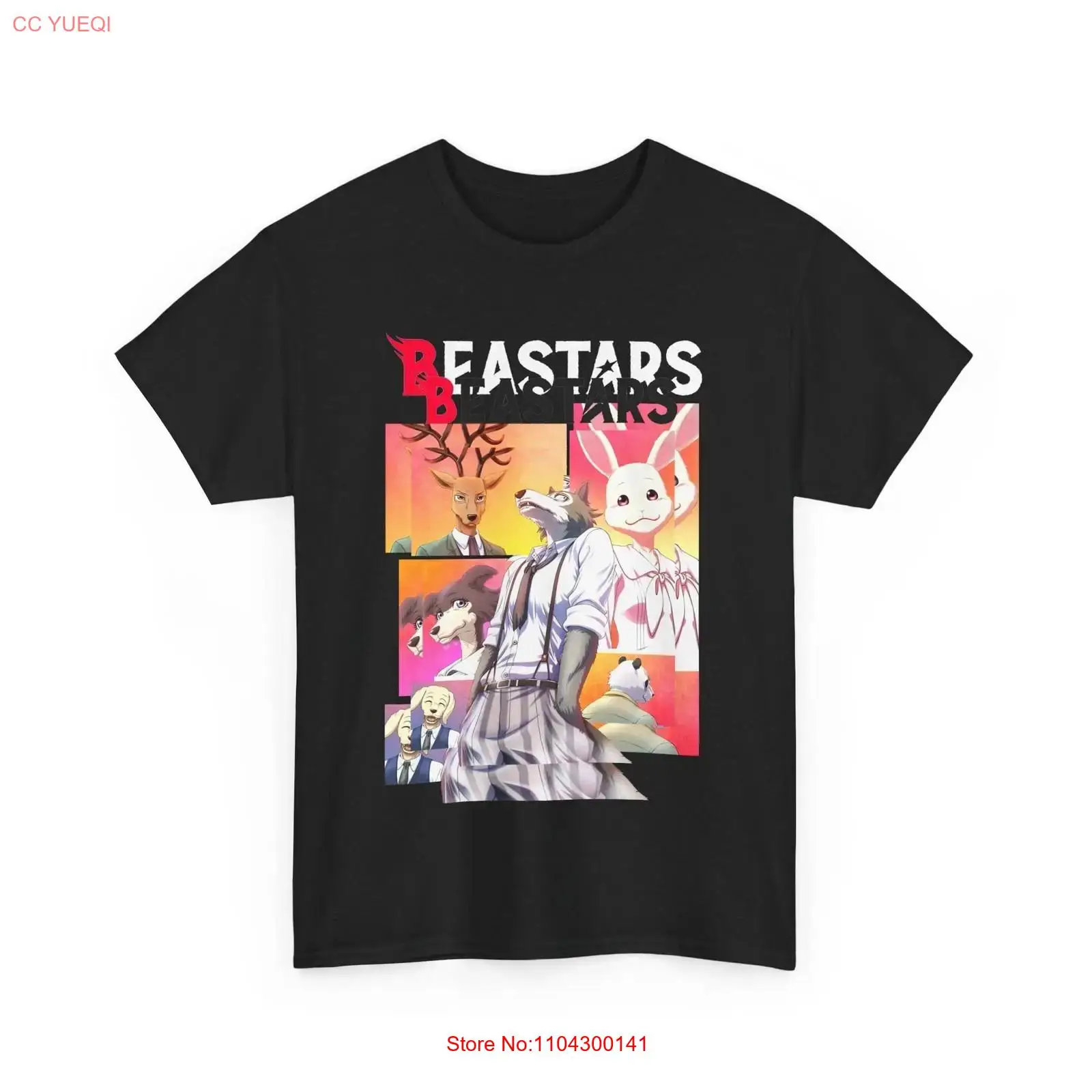 เสื้อยืดลายอนิเมะ Beastars Leg - Mens Fashion Black Shirt บทวิจารณ์และราคา