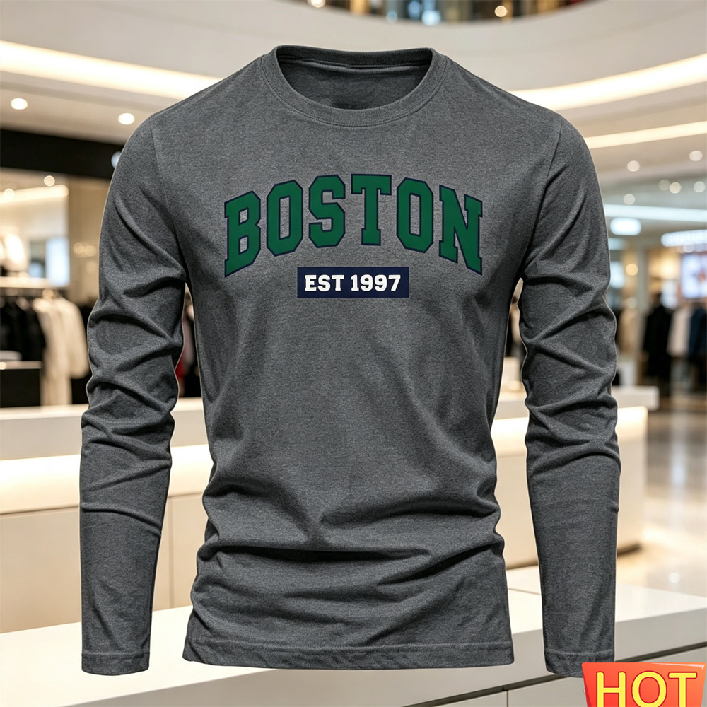 เสื้อยืดแขนยาวผู้ชายลายตัวอักษ - Men'S Fashion บทวิจารณ์และราคา