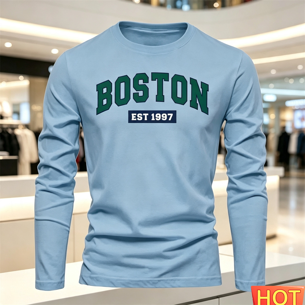 เสื้อยืดแขนยาวผู้ชายลายตัวอักษ - Men'S Fashion บทวิจารณ์และราคา