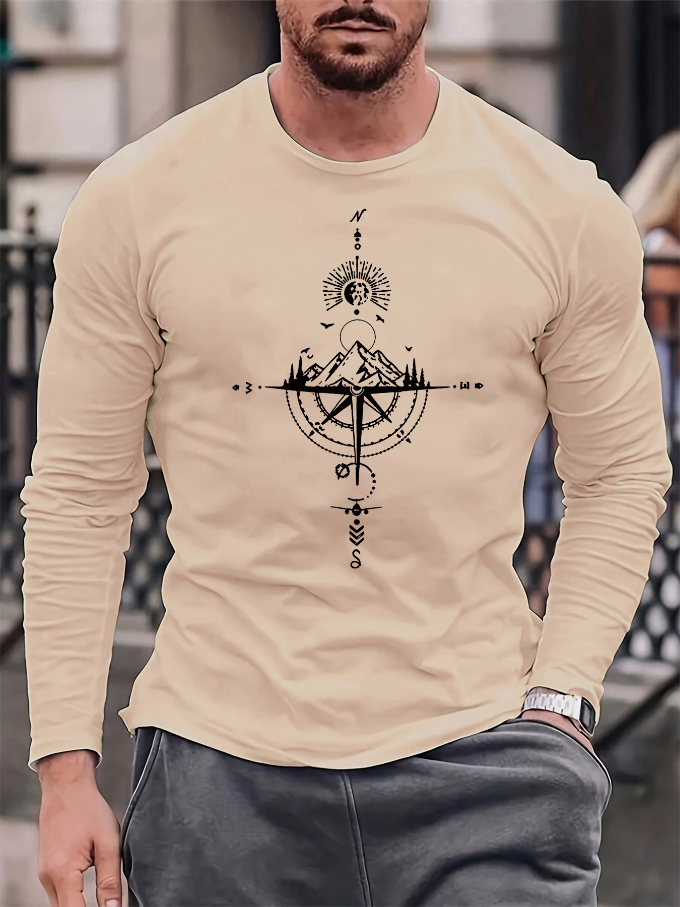 เสื้อยืดผู้ชายแขนยาวคอกลมผ้าฝ้ - Men'S Fashion Trends 2025 บทวิจารณ์และราคา