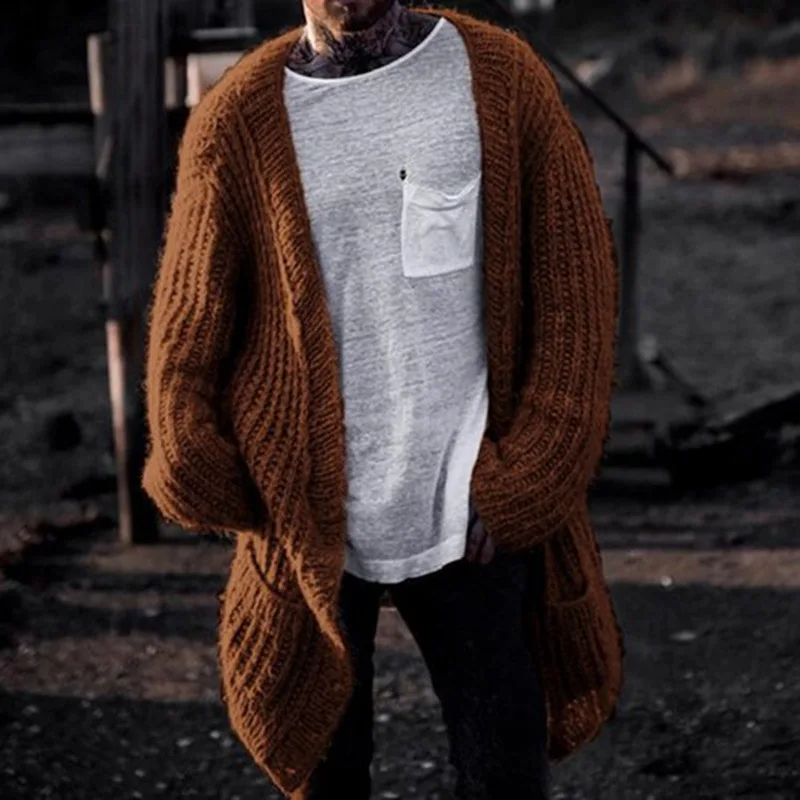 เสื้อถักกลางยาวของผู้ชายเสื้อโ - Men'S Fashion V Neck Sweater บทวิจารณ์และราคา