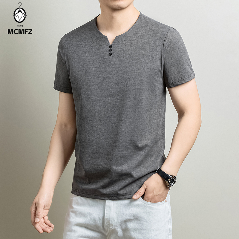 เสื้อยืดเฮนลีย์แบบพื้นฐานสำหรั - Men'S Fashion Trends 2025 บทวิจารณ์และราคา