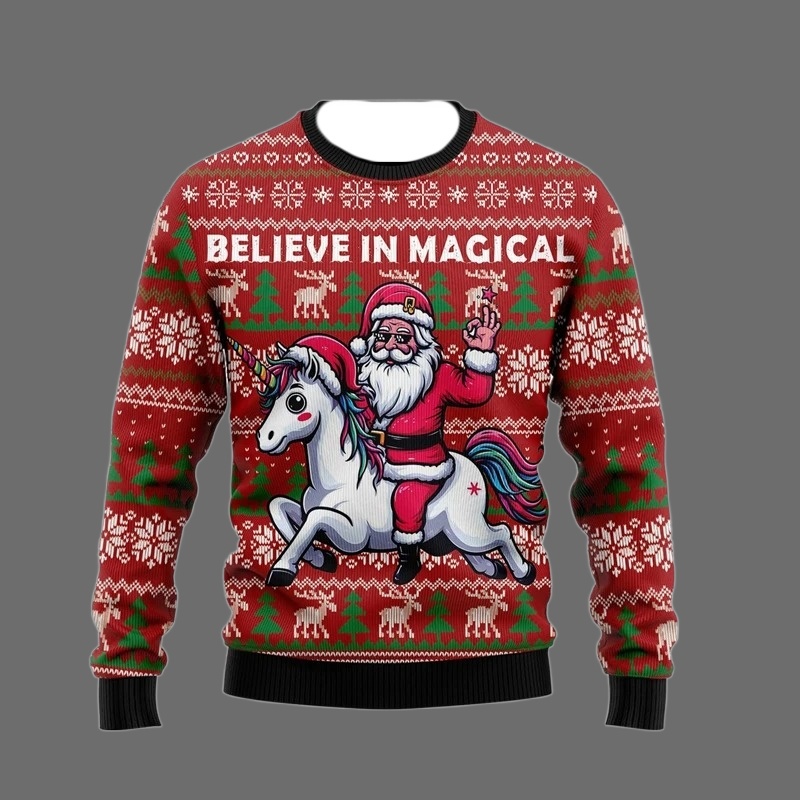 เสื้อคริสต์มาสลายยูนิคอร์นแฟชั - Men'S Fashion Xmas Party บทวิจารณ์และราคา