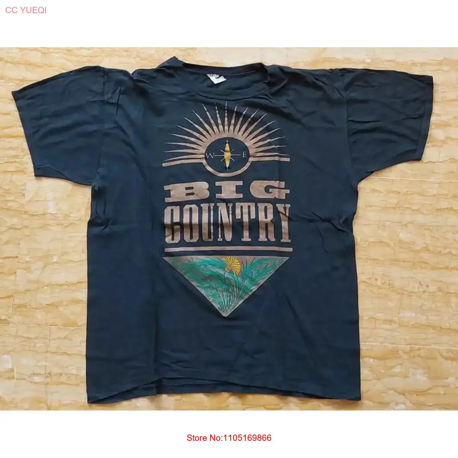 เสื้อยืดวินเทจ BIG COUNTRY ปี  - Mens Fashion Black Shirt บทวิจารณ์และราคา