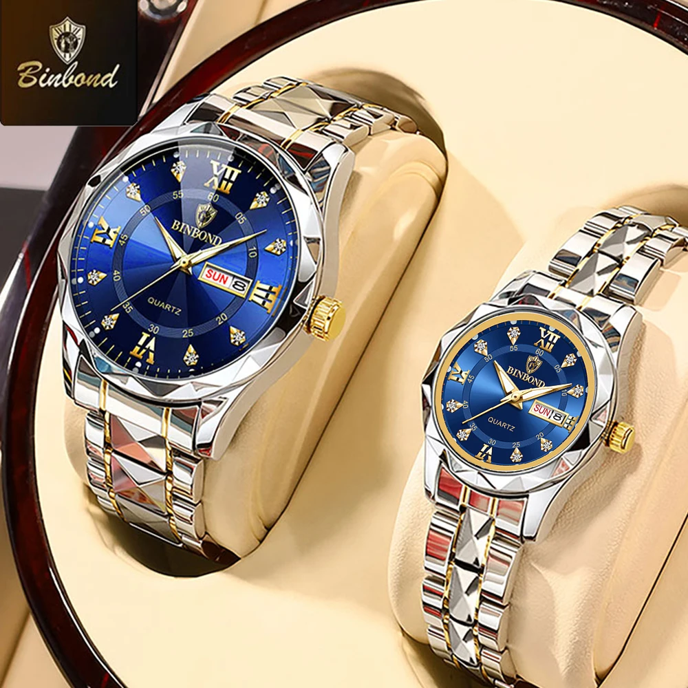 นาฬิกาคู่ BINBOND ชุด 2 เรือน/ - Mens Fashion Blog บทวิจารณ์และราคา