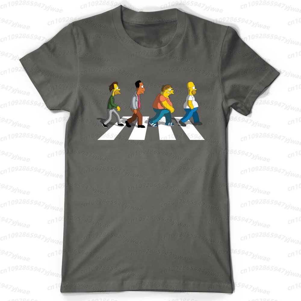 เสื้อยืดแขนสั้นผู้ชายลายซิมป์ส - Mens Fashion Streetwear บทวิจารณ์และราคา