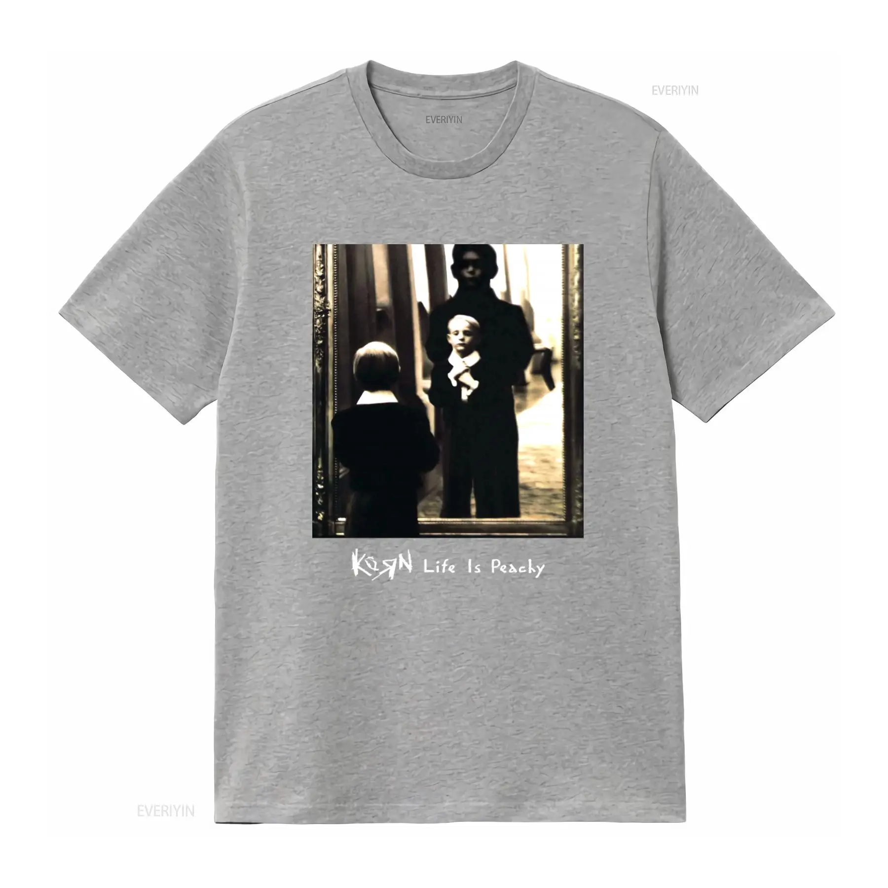 เสื้อยืดคอตตอนพิมพ์ลาย Korn Li - Mens Fashion Black Shirt บทวิจารณ์และราคา