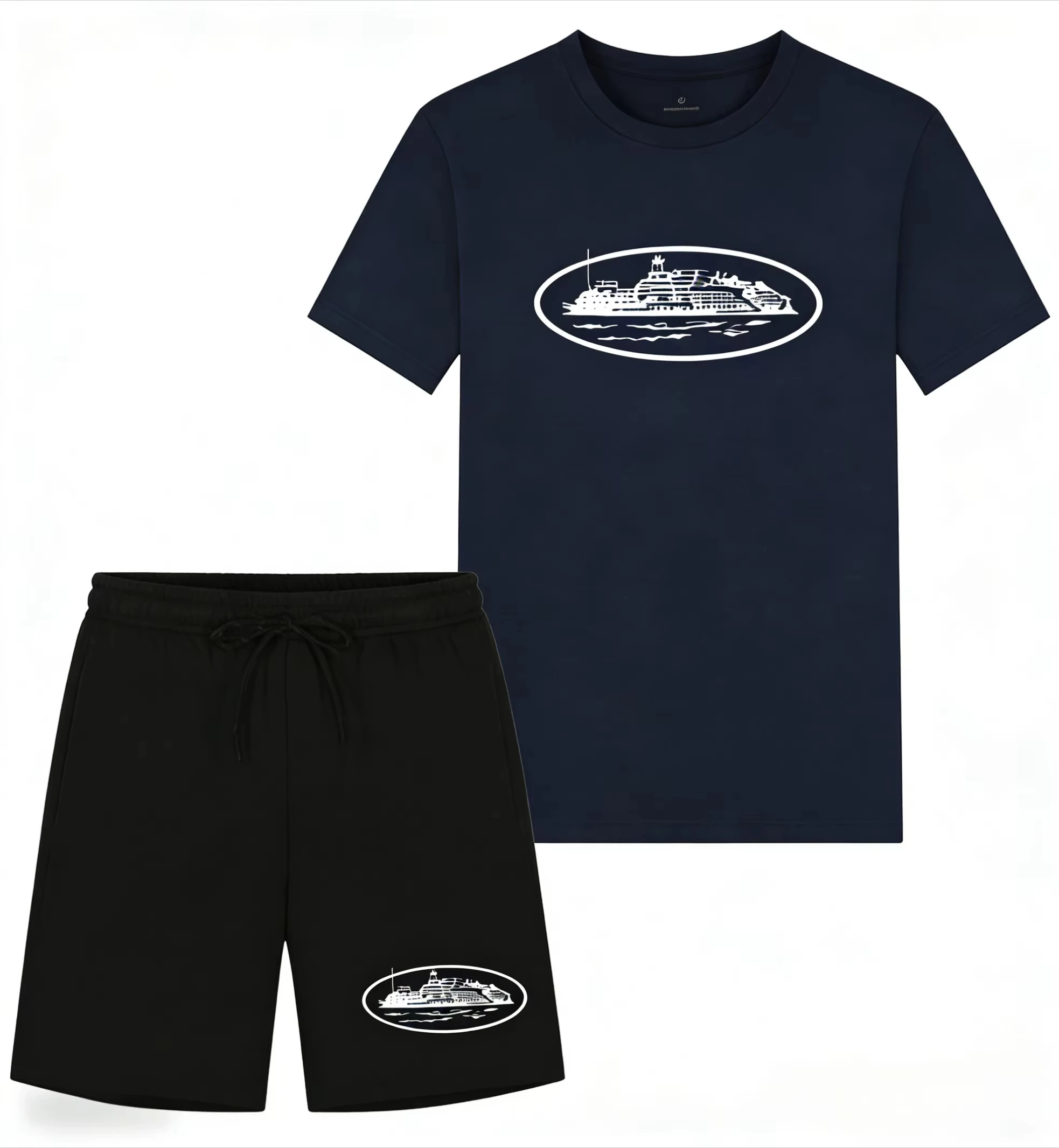 เสื้อยืดและกางเกงขาสั้นพิมพ์ลา - Men'S Fashion Trends 2025 บทวิจารณ์และราคา
