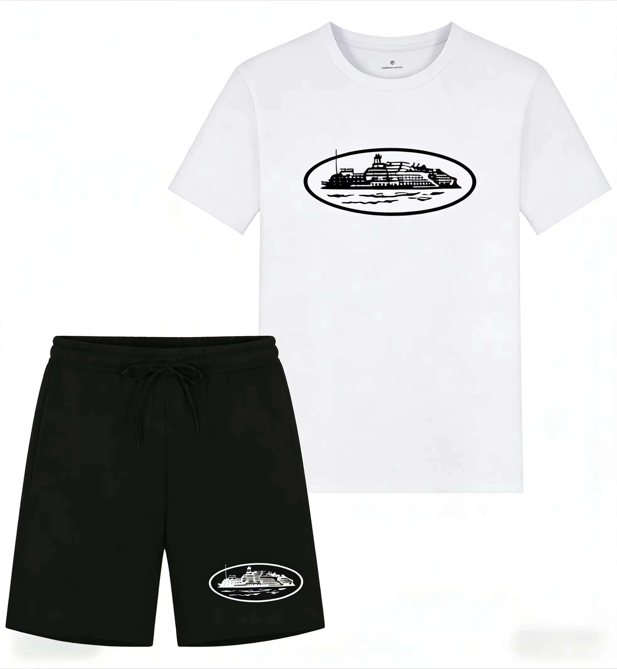 เสื้อยืดและกางเกงขาสั้นพิมพ์ลา - Men'S Fashion Trends 2025 บทวิจารณ์และราคา