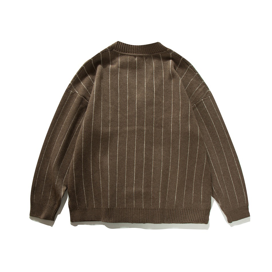 ฤดูใบไม้ผลิฤดูใบไม้ร่วงลายเสื้ - Men'S Fashion V Neck Sweater บทวิจารณ์และราคา