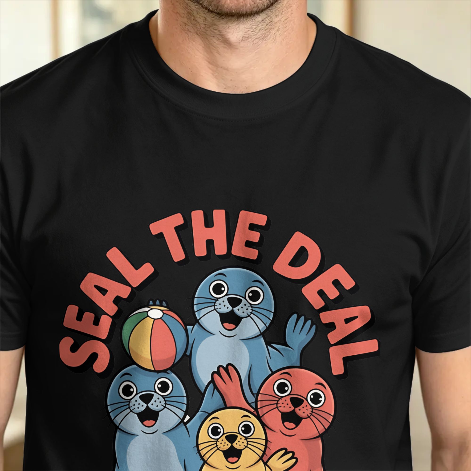 เสื้อยืดวินเทจ ลาย Beach Seal  - Men'S Fashion Deals บทวิจารณ์และราคา