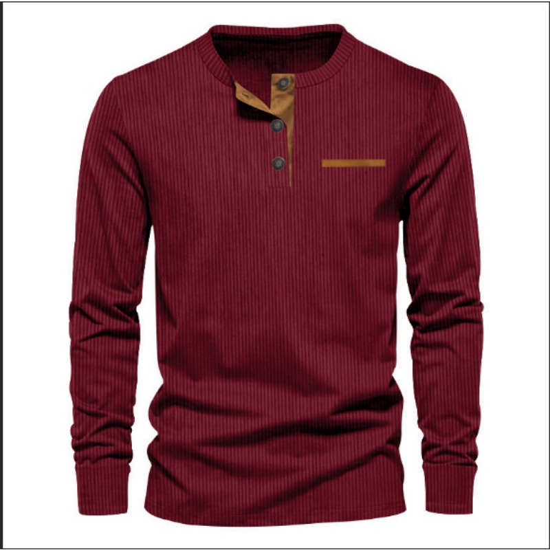 เสื้อยืดแขนยาวคอเฮนลีย์ผ้าลูกฟ - Men'S Fashion Trends 2025 บทวิจารณ์และราคา