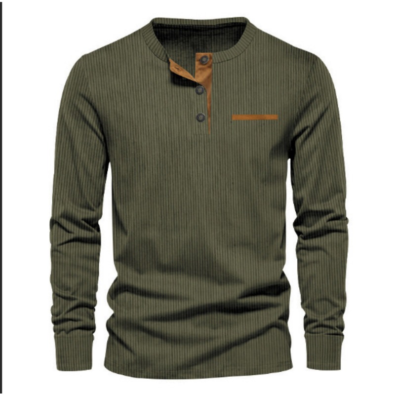 เสื้อยืดแขนยาวคอเฮนลีย์ผ้าลูกฟ - Men'S Fashion Trends 2025 บทวิจารณ์และราคา