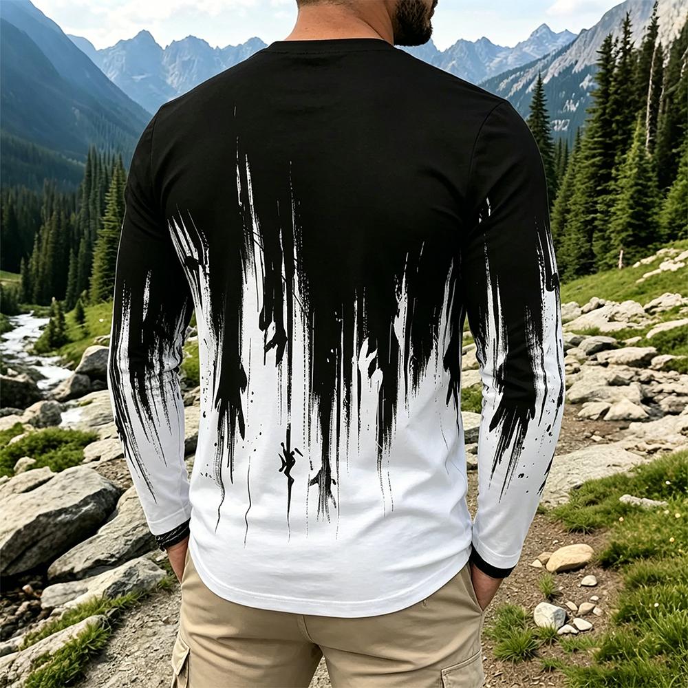 เสื้อยืดแขนยาวผู้ชายลายไล่เฉดส - Men'S Fashion บทวิจารณ์และราคา