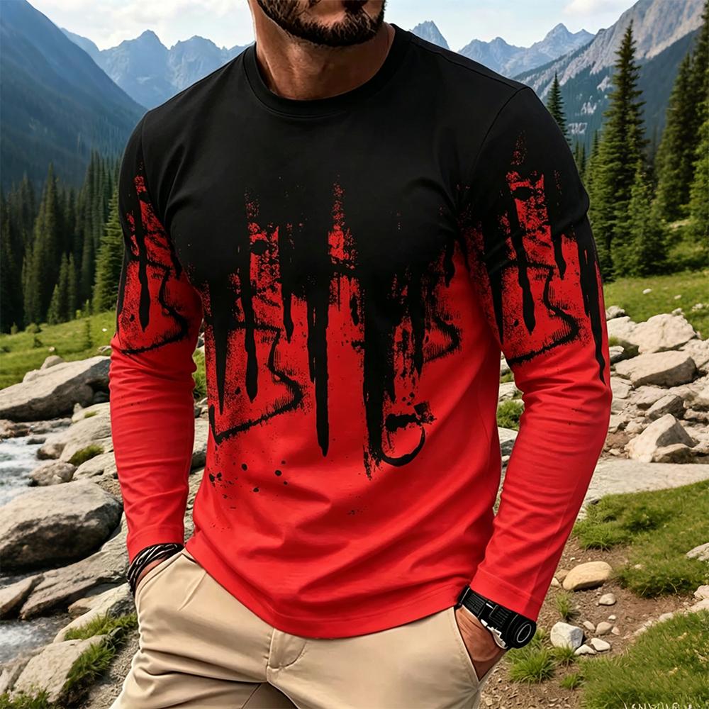 เสื้อยืดแขนยาวผู้ชายลายไล่เฉดส - Men'S Fashion บทวิจารณ์และราคา
